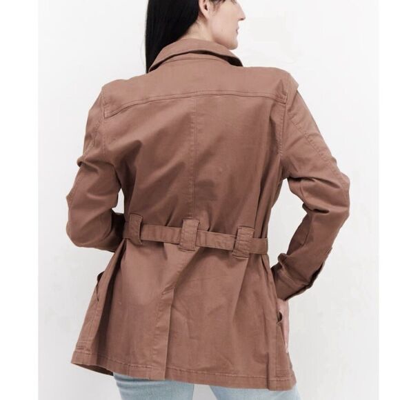 Market & Spruce Bambi Belted Cargo Utility Jacket Mauve Outdoor Casual Size S - Picture 3 of 12